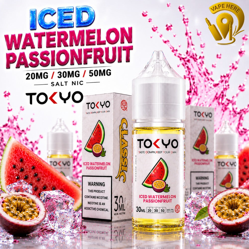 TOKYO ICED WATERMELON PASSIONFRUIT SALTNIC 30ML- CLASSIC SERIES Dubai, UAE