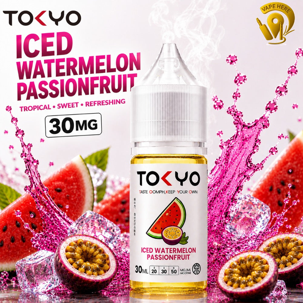 TOKYO ICED WATERMELON PASSIONFRUIT SALTNIC 30ML- CLASSIC SERIES Sharjah, UAE