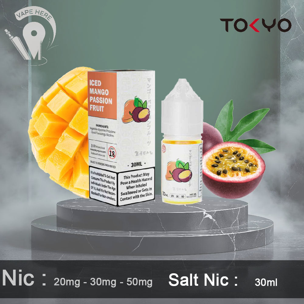 TOKYO MANGO PASSIONFRUIT SALTNIC 30ML- CLASSIC SERIES | Vape Here Store TOKYO MANGO PASSIONFRUIT SALTNIC 30ML- CLASSIC SERIES | Vape Here Store