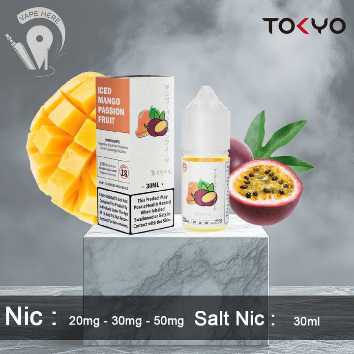TOKYO MANGO PASSIONFRUIT SALTNIC 30ML- CLASSIC SERIES | Vape Here Store TOKYO MANGO PASSIONFRUIT SALTNIC 30ML- CLASSIC SERIES | Vape Here Store