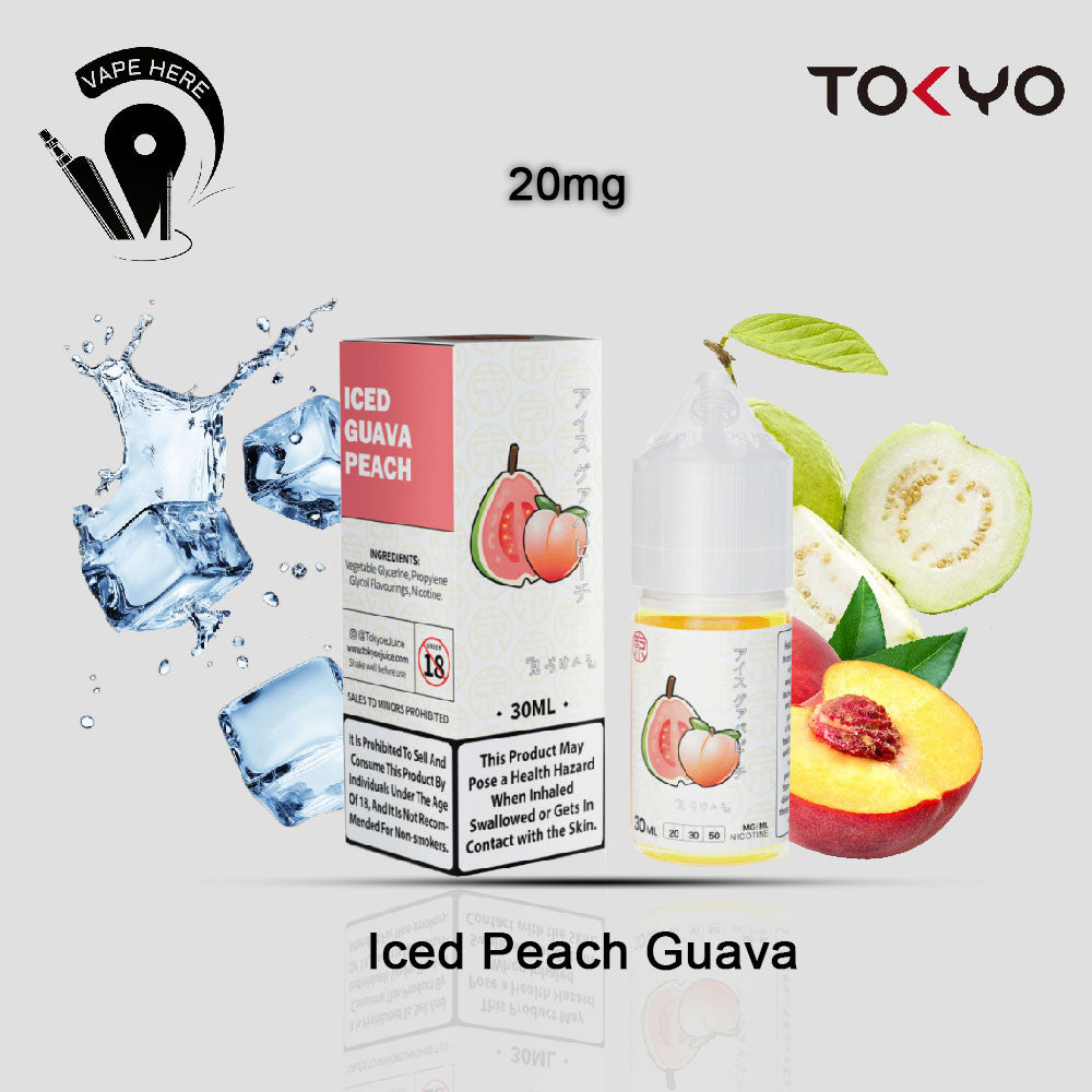 TOKYO PEACH GUAVA SALTNIC 30ML- CLASSIC SERIES Iced Peach Guava 20mg UAE Al Ain