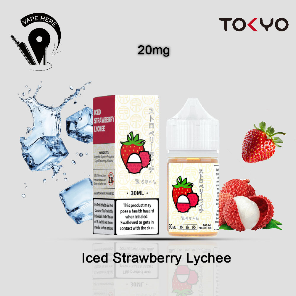 TOKYO STRAWBERRY LYCHEE SALTNIC 30ML- CLASSIC SERIES Iced Strawberry Lychee 20mg UAE Ajman