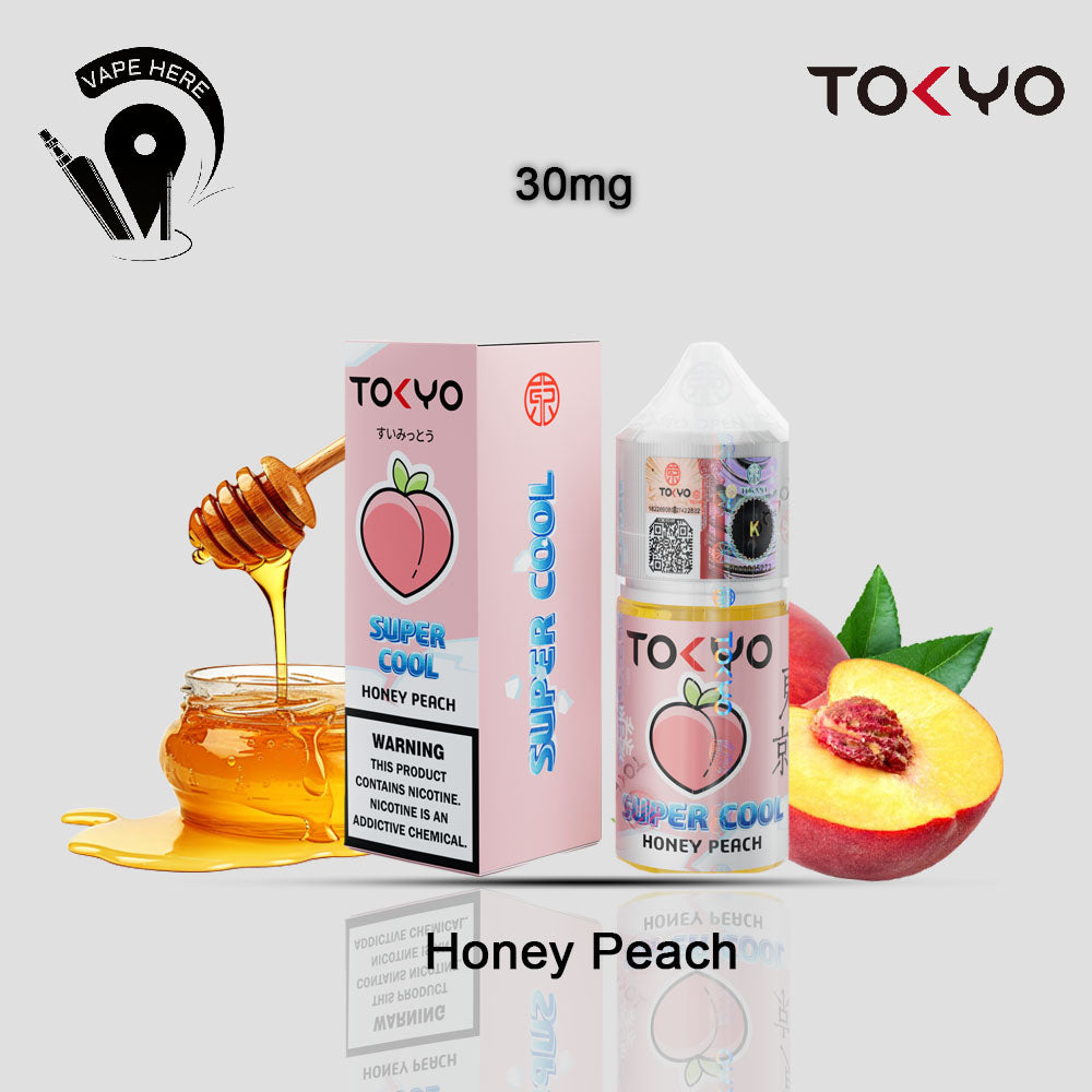 TOKYO SUPER COOL SALTNIC 30ML Honey Peach 30mg UAE Ras Al Khaimah