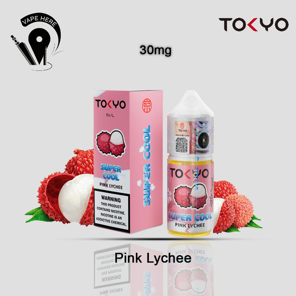TOKYO SUPER COOL SALTNIC 30ML Pink Lychee 30mg UAE Abu Dhabi 