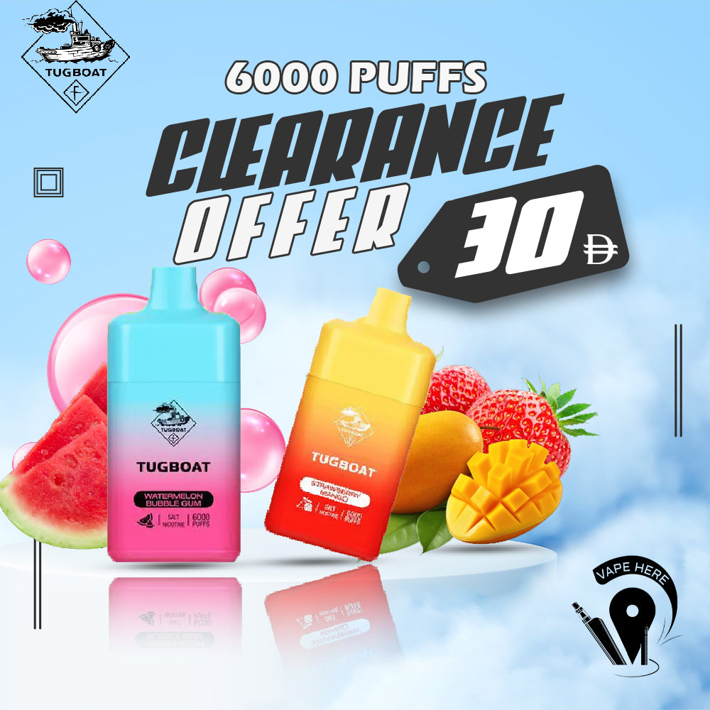 TUGBOAT - BOX Disposable Vape Device (6000 Puffs) | Vape Here Dubai | Vape  Same Day Delivery | Vape Here Store