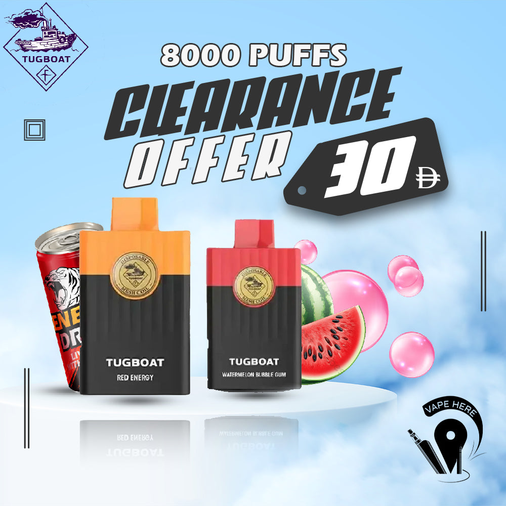 TUGBOAT HERO 8000 PUFFS DISPOSABLE VAPE UAE AJMAN