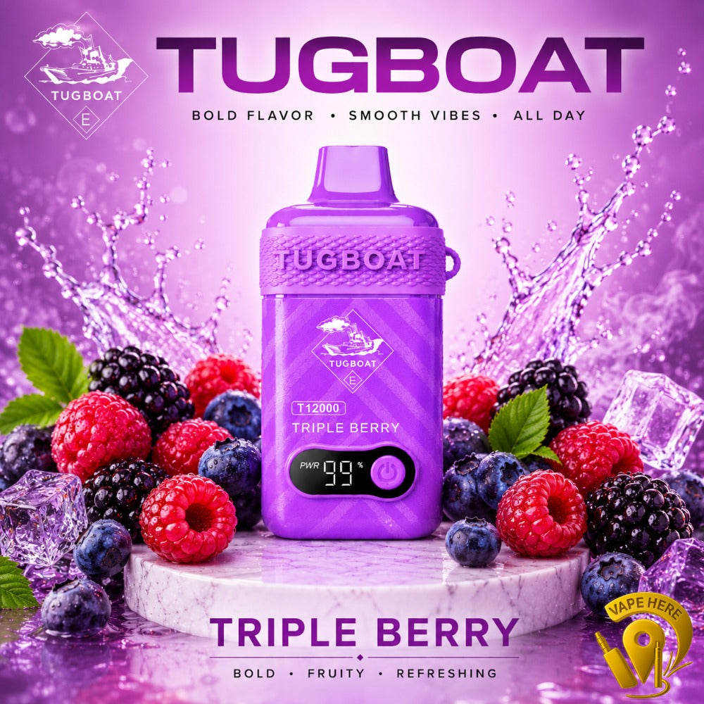 TUGBOAT T12000 DISPOSABLE VAPE 12000 PUFFS Ras Al Khaimah, UAE
