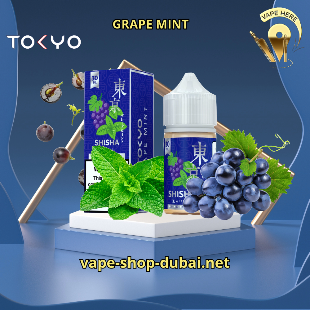 TOKYO SILVER SALTNIC 30ML - SHISHA SERIES Grape Mint Abu Dhabi