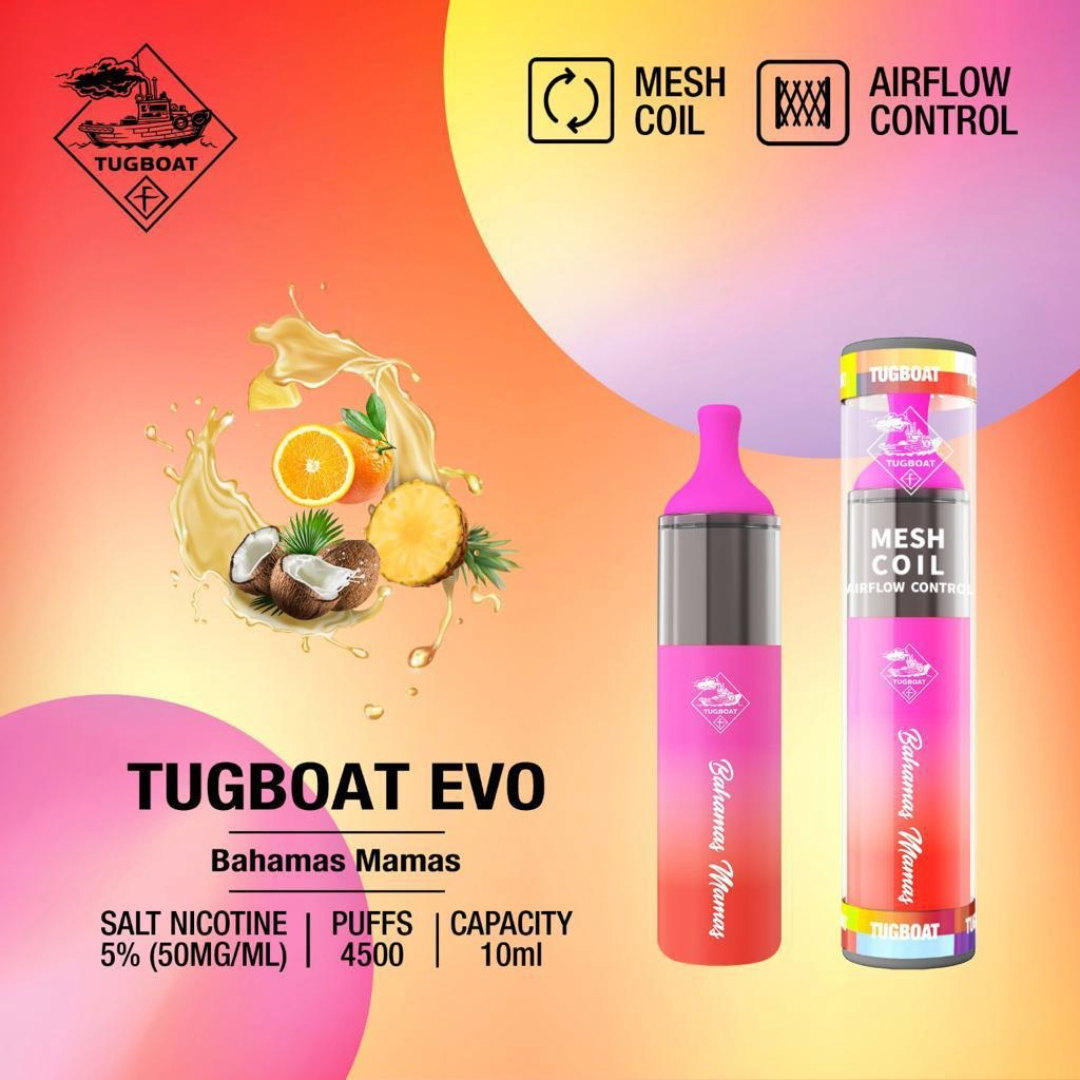 Tugboat EVO Disposable Vape Device 4500 Puffs 850mAh Bahamas Mamas UAE Dubai