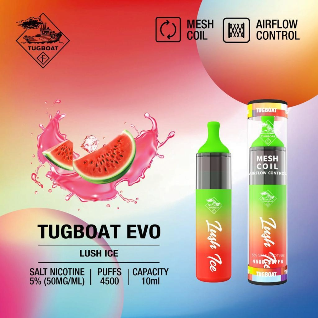 Tugboat EVO Disposable Vape Device 4500 Puffs 850mAh Lush Ice UAE Ajman