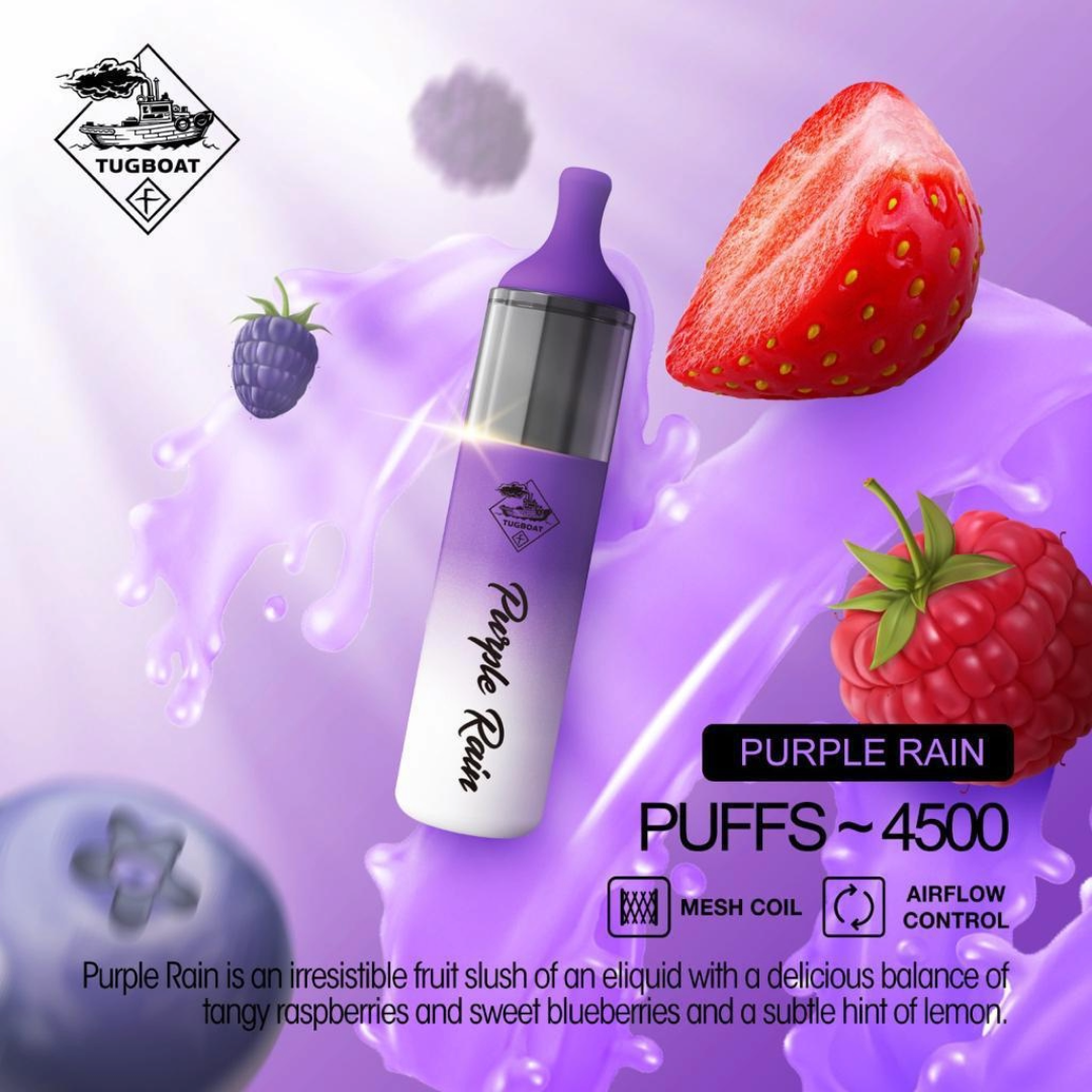 Tugboat EVO Disposable Vape Device 4500 Puffs 850mAh Purple Rain UAE Dubai