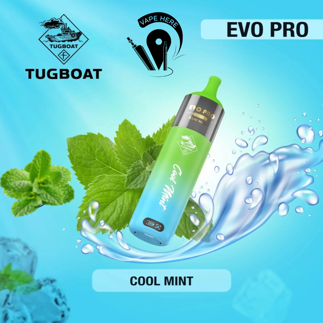 Tugboat EVO PRO 15000 Puffs Disposable Vape Cool Mint UAE Sharjah