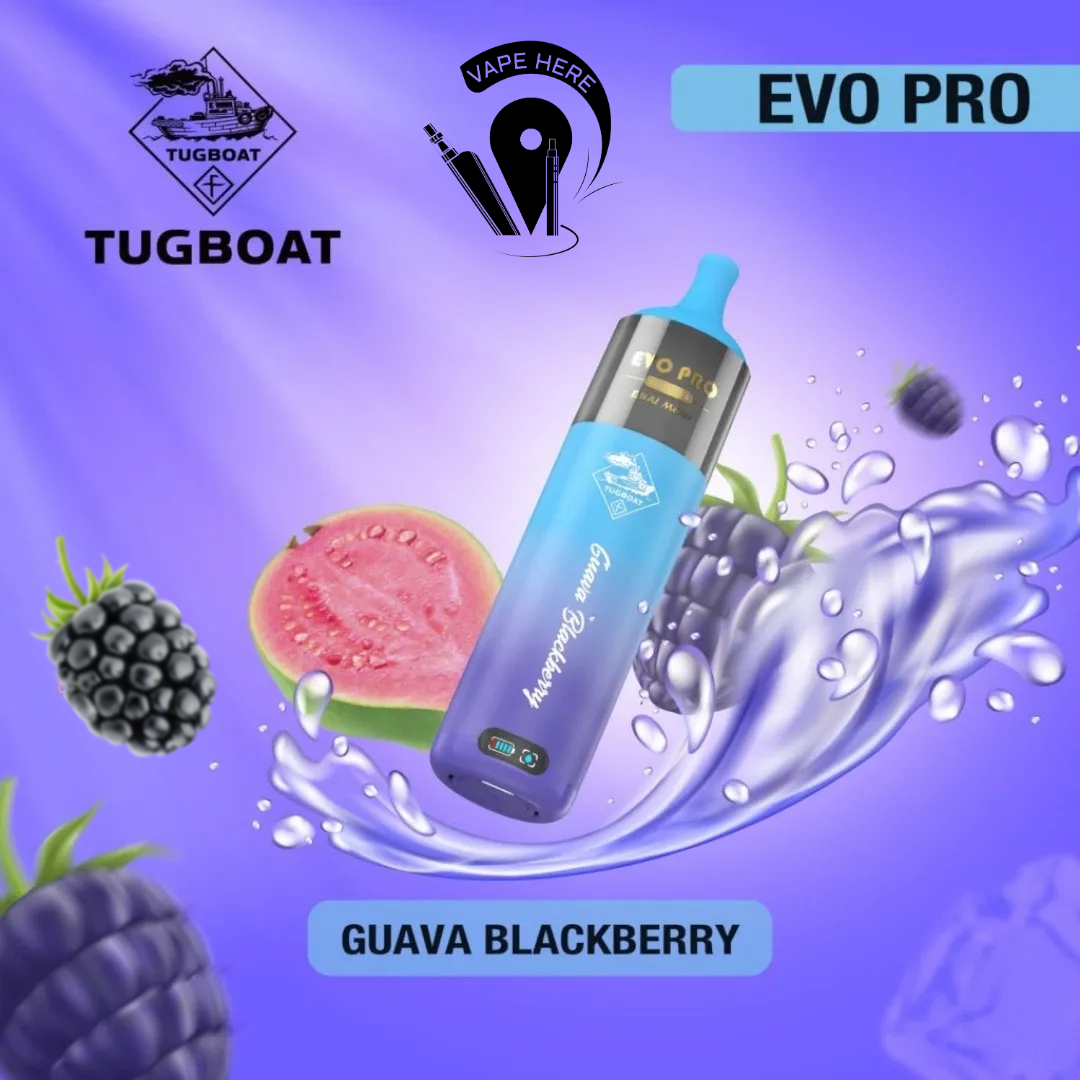 Tugboat EVO PRO 15000 Puffs Disposable Vape Guava Blackberry UAE Umm Al Quwain