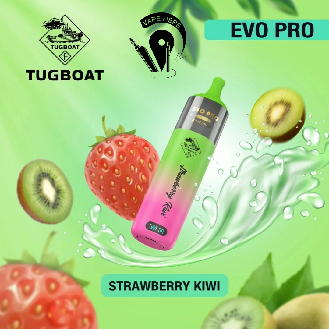 Tugboat EVO PRO 15000 Puffs Disposable Vape Strawberry Kiwi UAE Al Ain