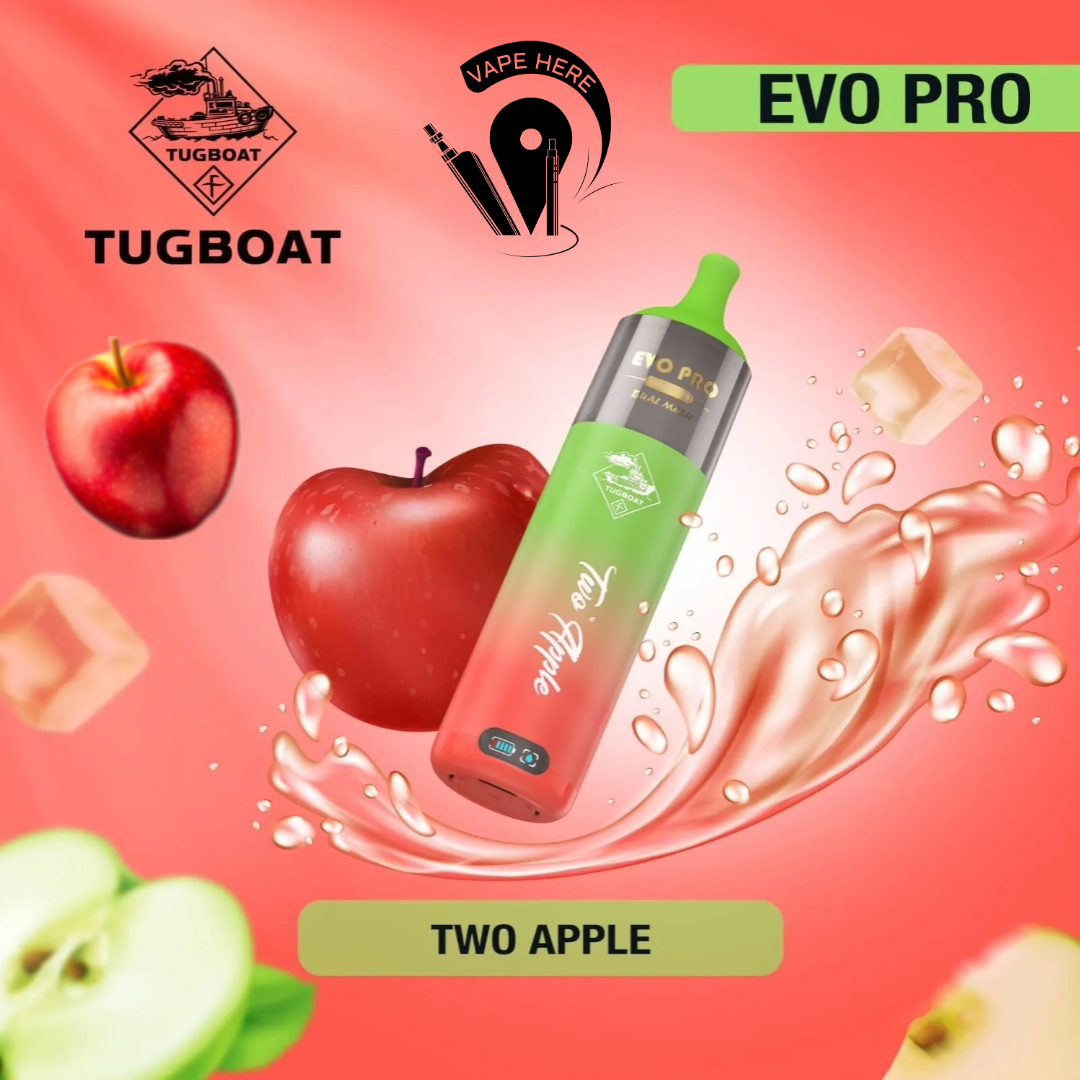 Tugboat EVO PRO 15000 Puffs Disposable Vape Tow Apples UAE Ras Al Khaimah