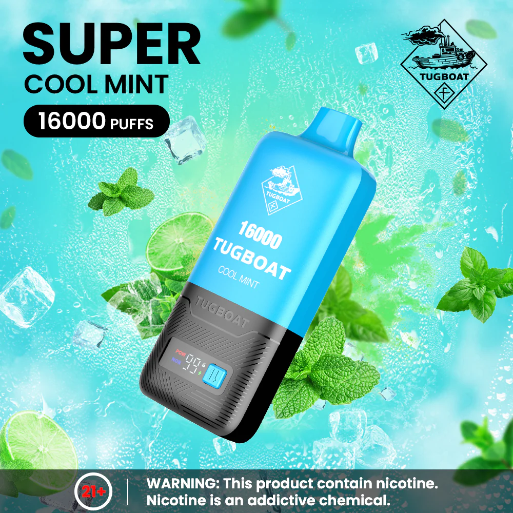 Tugboat 16000 SUPER POD Disposable Vape Cool Mint UAE Ras Al Khaimah