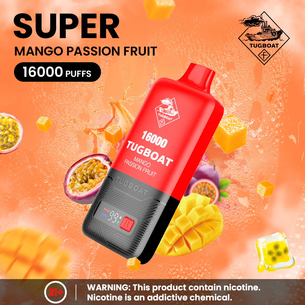 Tugboat 16000 SUPER POD Disposable Vape Mango Passion Fruit UAE Umm Al Quwain