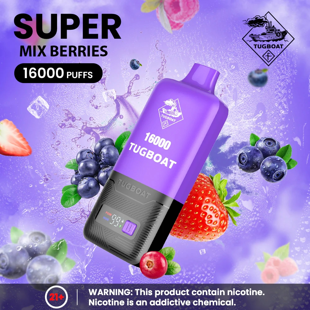 Tugboat 16000 SUPER POD Disposable Vape Mix Berries UAE Umm Al Quwain