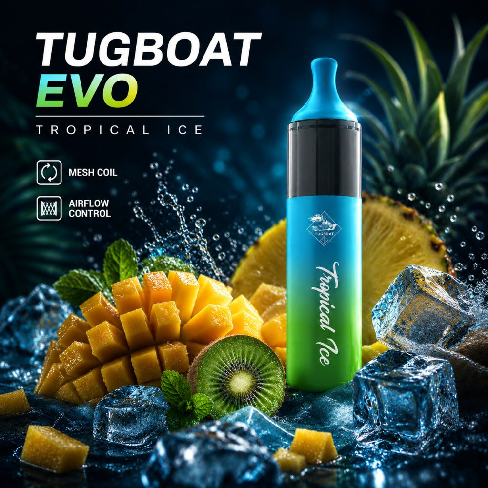 Tugboat EVO Disposable Vape Device 4500 Puffs 850mAh CHERRY PIE ICE UAE SHARJAH 