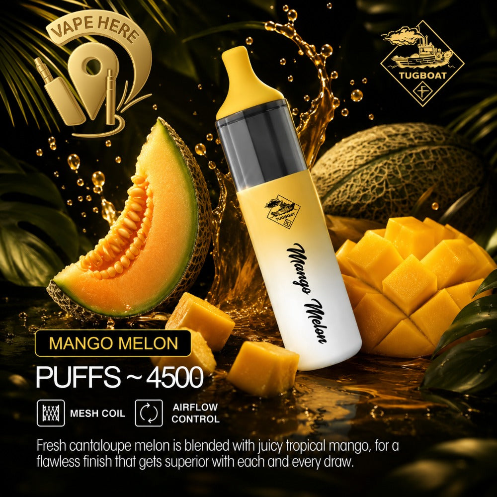 Tugboat EVO Disposable Vape Device 4500 Puffs 850mAh MAGO MELON UAE DUBAI 