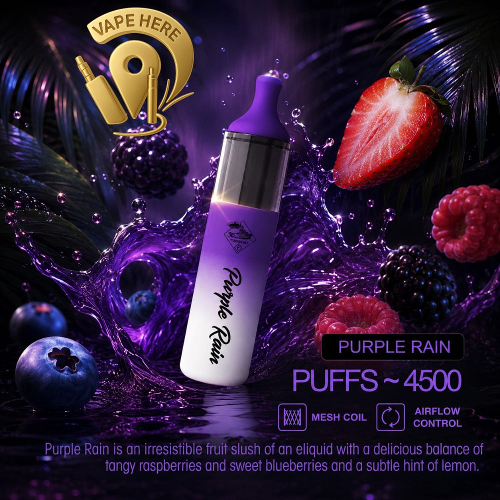 Tugboat EVO Disposable Vape Device 4500 Puffs 850mAh PURPLE RAIN UAE ABU DHABI 