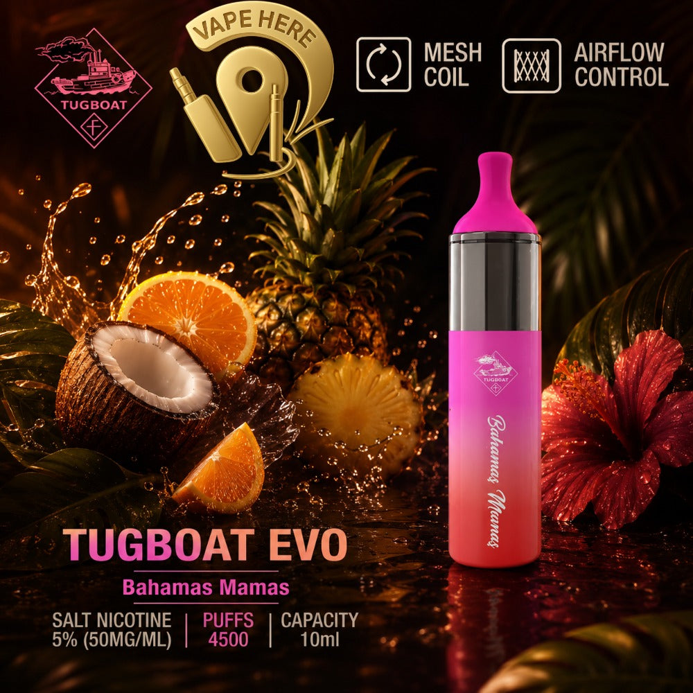 Tugboat EVO Disposable Vape Device 4500 Puffs 850mAh BAHAMAS MAMAS UAE AJMAN 