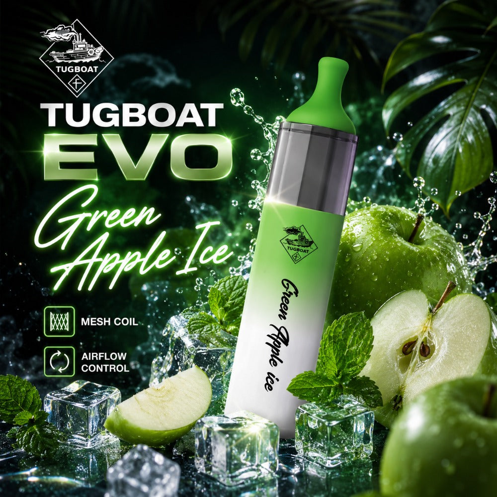 Tugboat EVO Disposable Vape Device 4500 Puffs 850mAh CHERRY PIE ICE UAE ABU DHABI 