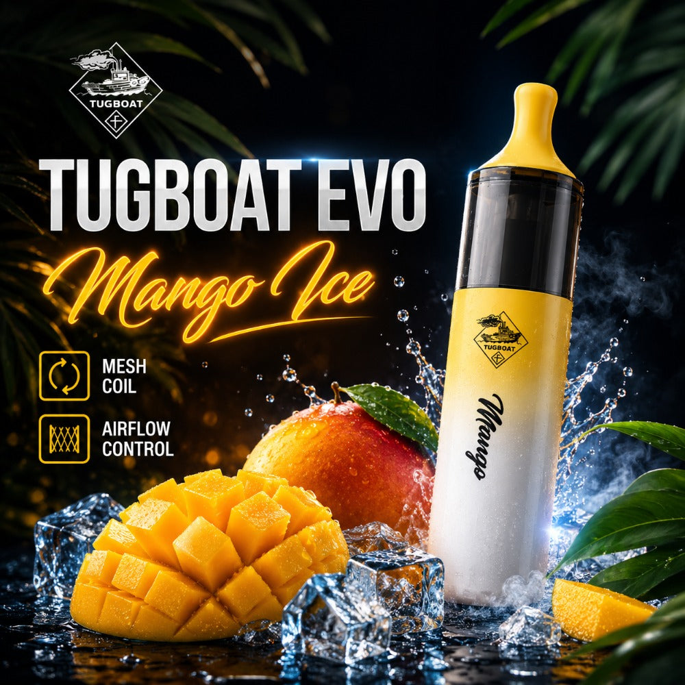 Tugboat EVO Disposable Vape Device 4500 Puffs 850mAh CHERRY PIE ICE UAE ABU DHABI 