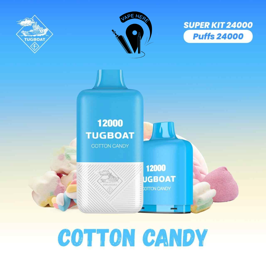 Tugboat Super Kit 24000 Puffs Disposable Vape Cotton Candy UAE Dubai