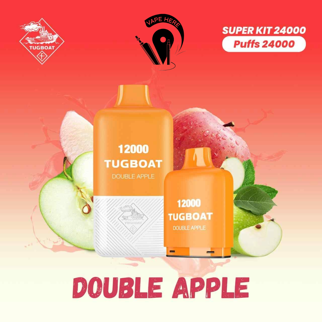 Tugboat Super Kit 24000 Puffs Disposable Vape Double Apple UAE Fujairah