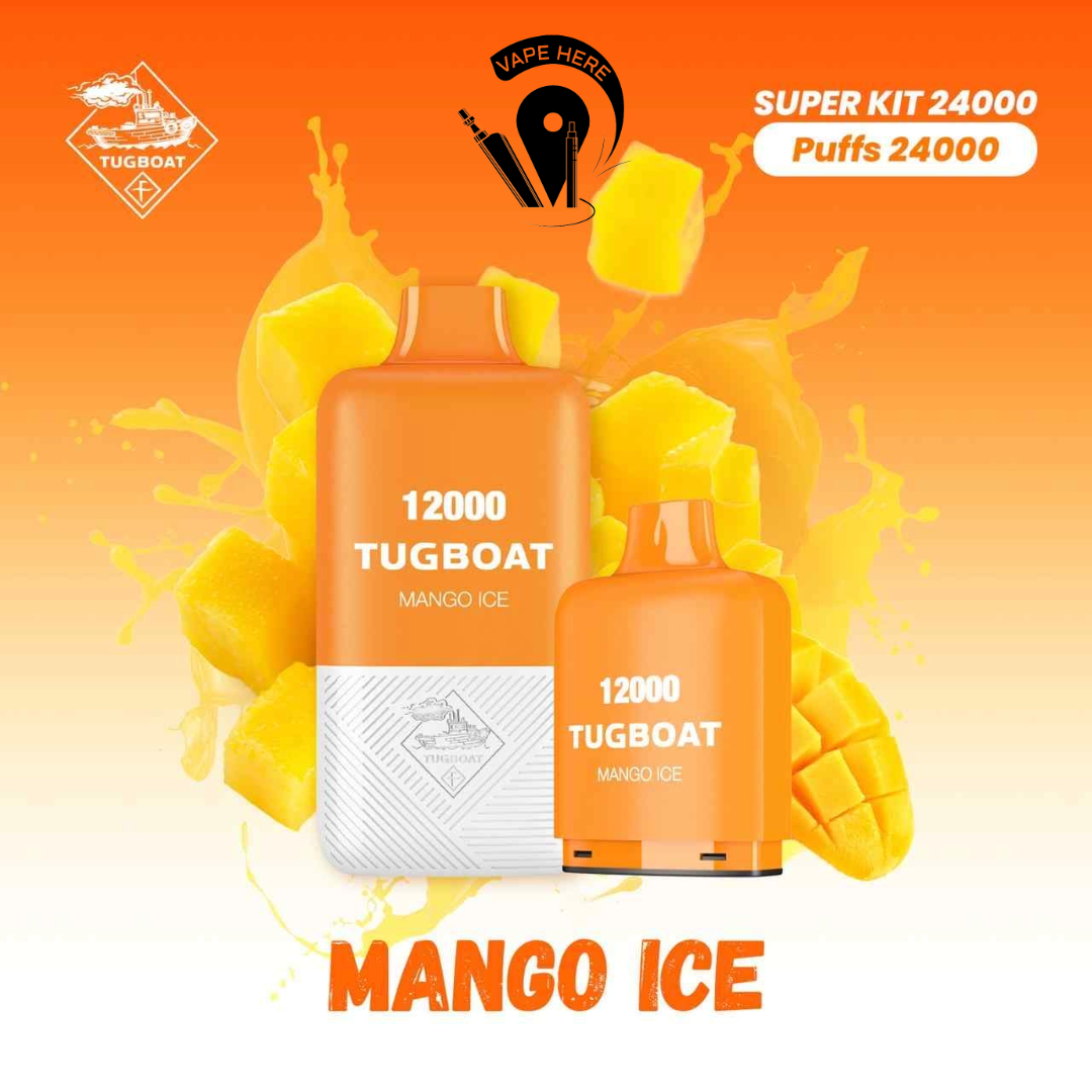 Tugboat Super Kit 24000 Puffs Disposable Vape Mango Ice UAE Abu Dhabi