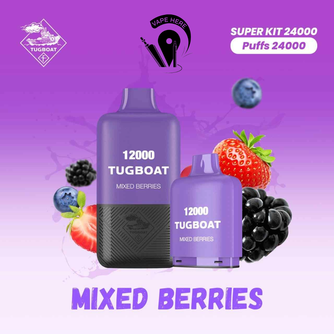 Tugboat Super Kit 24000 Puffs Disposable Vape Mixed Berries UAE Ras Al Khaimah