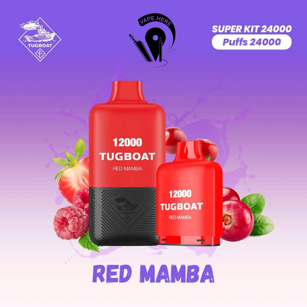 Tugboat Super Kit 24000 Puffs Disposable Vape Red Mamba UAE Fujairah