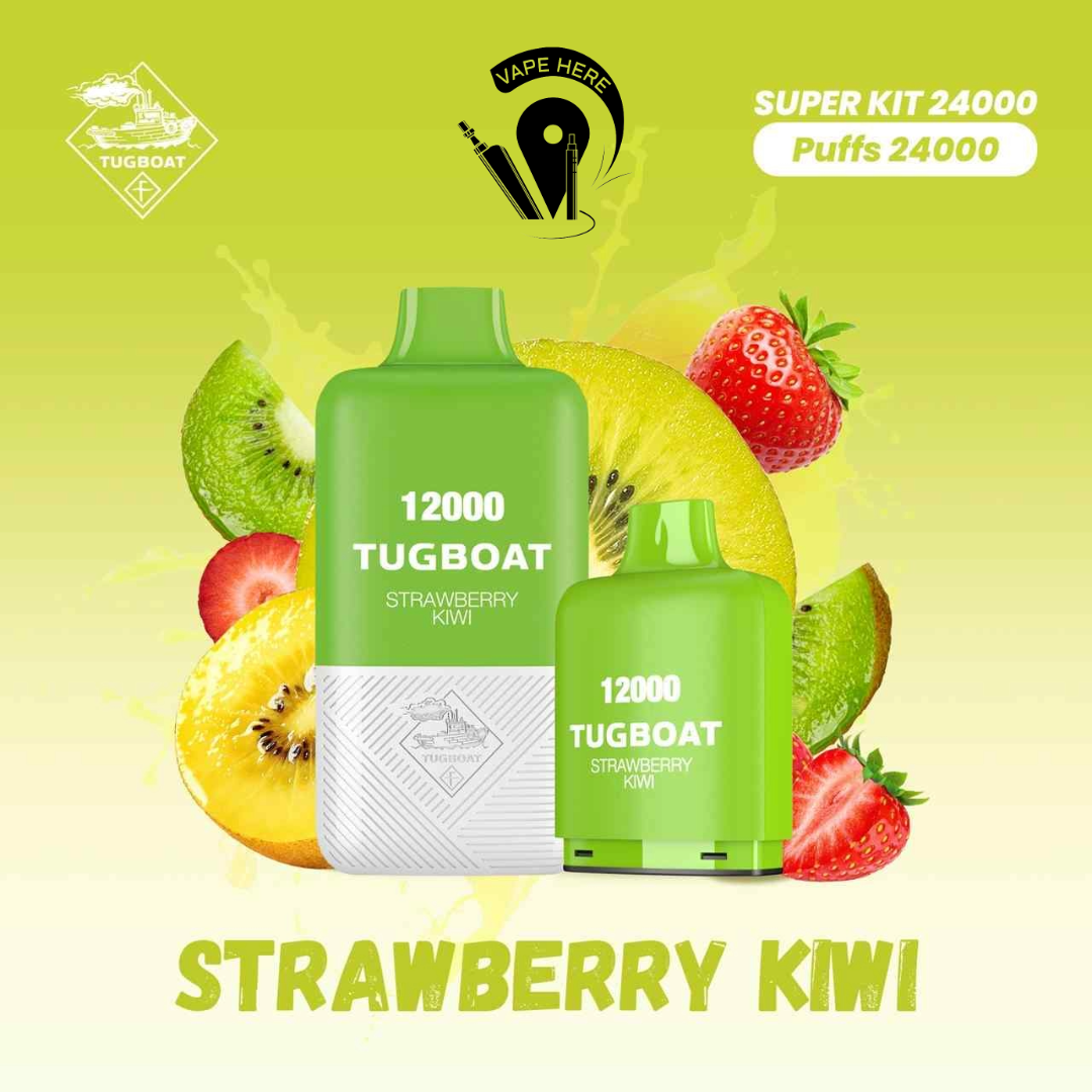 Tugboat Super Kit 24000 Puffs Disposable Vape Strawberry Kiwi UAE Umm Al Quwain