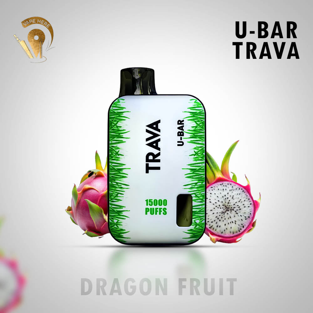 U-Bar Trava 15000 Puffs Disposable Vape Dragon Fruit UAE Umm Al Quwain