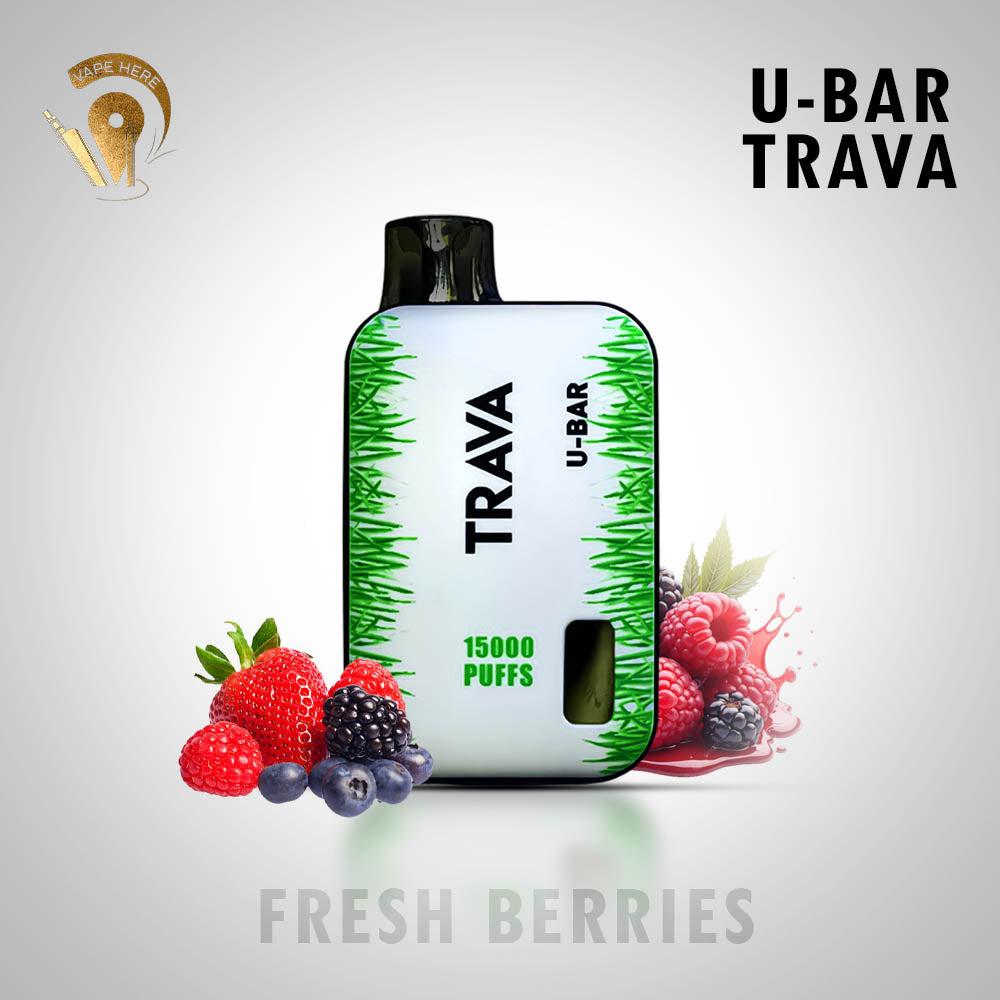 U-Bar Trava 15000 Puffs Disposable Vape Fresh Berries UAE Fujairah