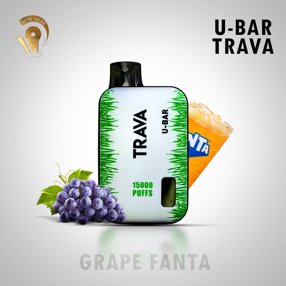 U-Bar Trava 15000 Puffs Disposable Vape Grape Fanta UAE Dubai