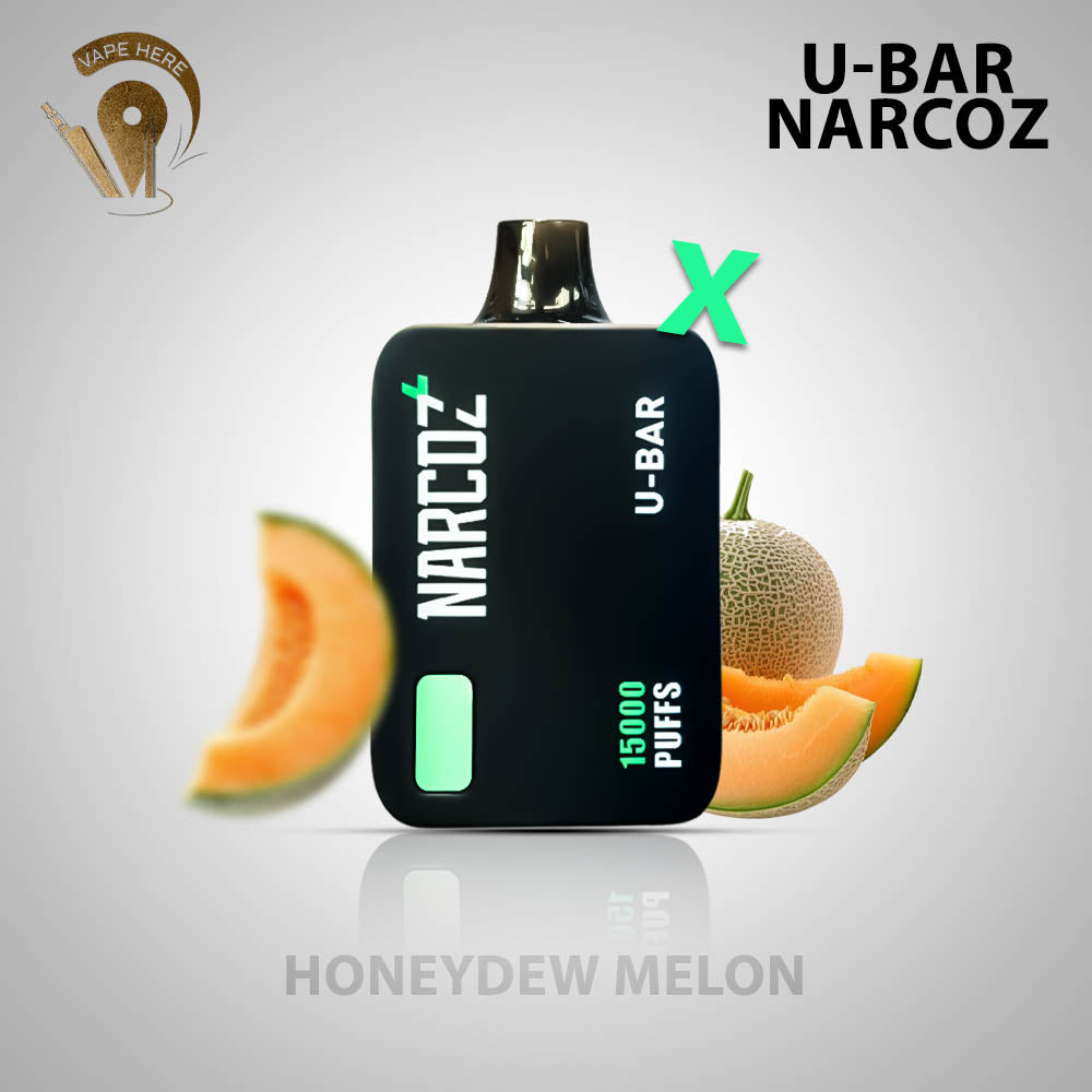 U-Bar Narcoz 15000 Puffs Disposable Vape Honeydew Melon UAE Dubai 