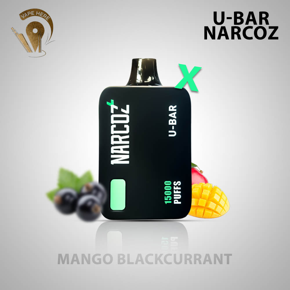 U-Bar Narcoz 15000 Puffs Disposable Vape Mango Blackcurrant UAE Sharjah
