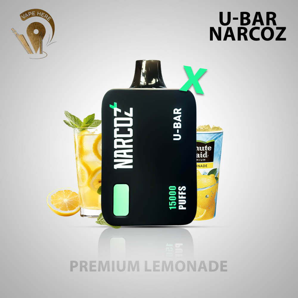 U-Bar Narcoz 15000 Puffs Disposable Vape Premium Lemonade UAE Fujairah