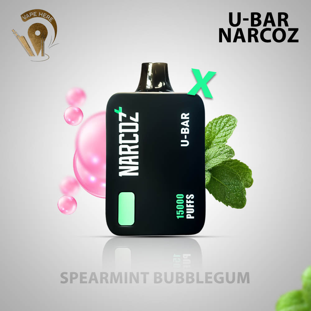 U-Bar Narcoz 15000 Puffs Disposable Vape Spearmint Bubblegum UAE Ajman