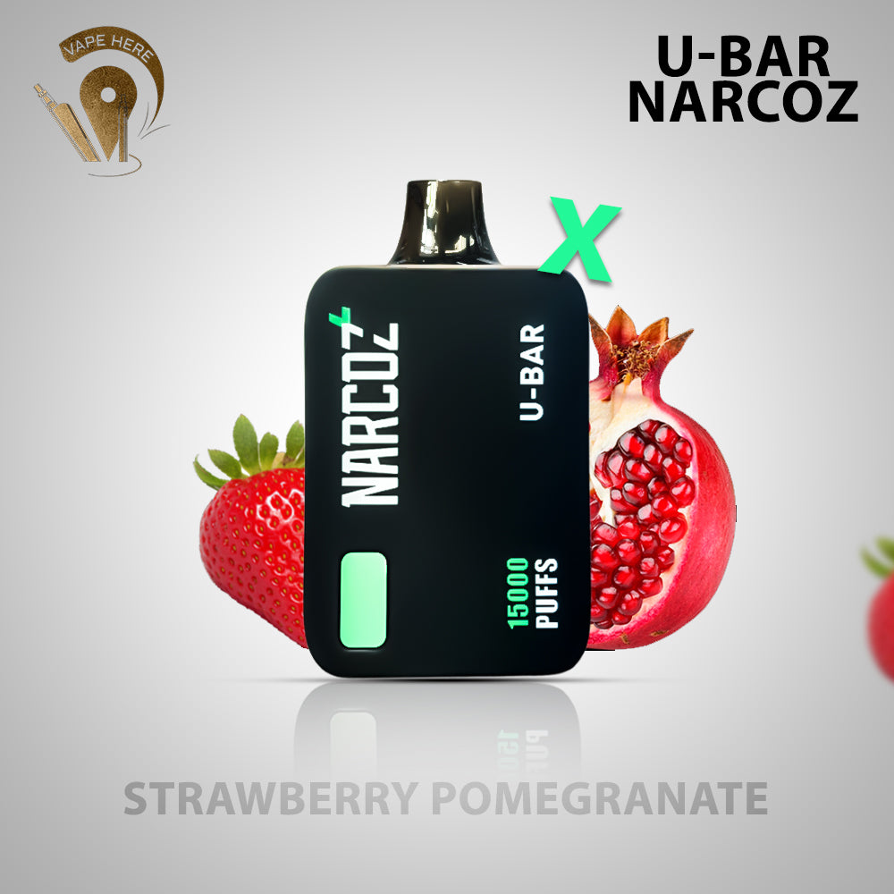 U-Bar Narcoz 15000 Puffs Disposable Vape Strawberry Pomegranate UAE Umm Al Quwain