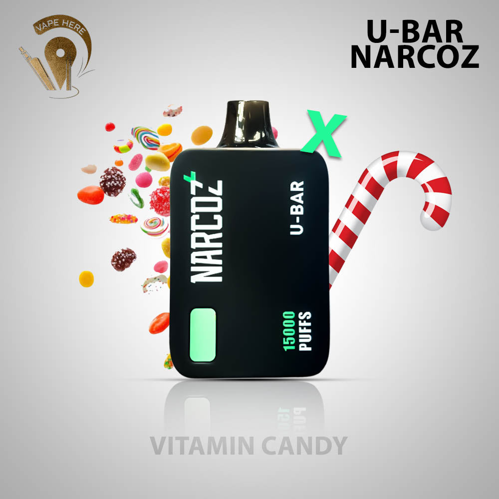 U-Bar Narcoz 15000 Puffs Disposable Vape Vitamin Candy UAE Ras Al Khaimah