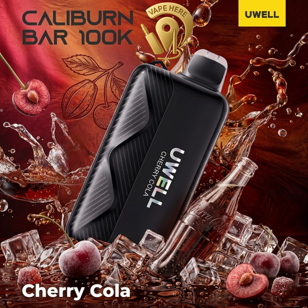 UWELL CALIBURN BAR 100K PUFFS Disposable Vape Cherry Cola UAE Al Sharjah 