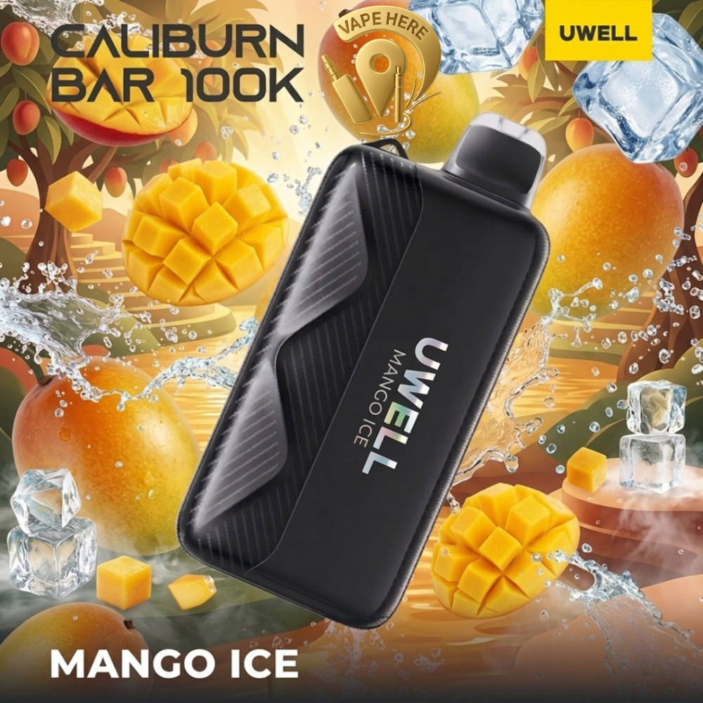 UWELL CALIBURN BAR 100K PUFFS Disposable Vape Mango Ice UAE Al Ain 
