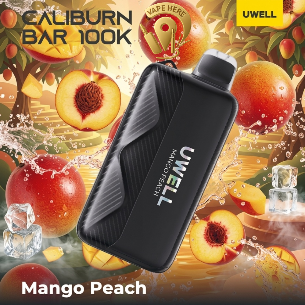 UWELL CALIBURN BAR 100K PUFFS Disposable Vape Mango Peach UAE Ajman 