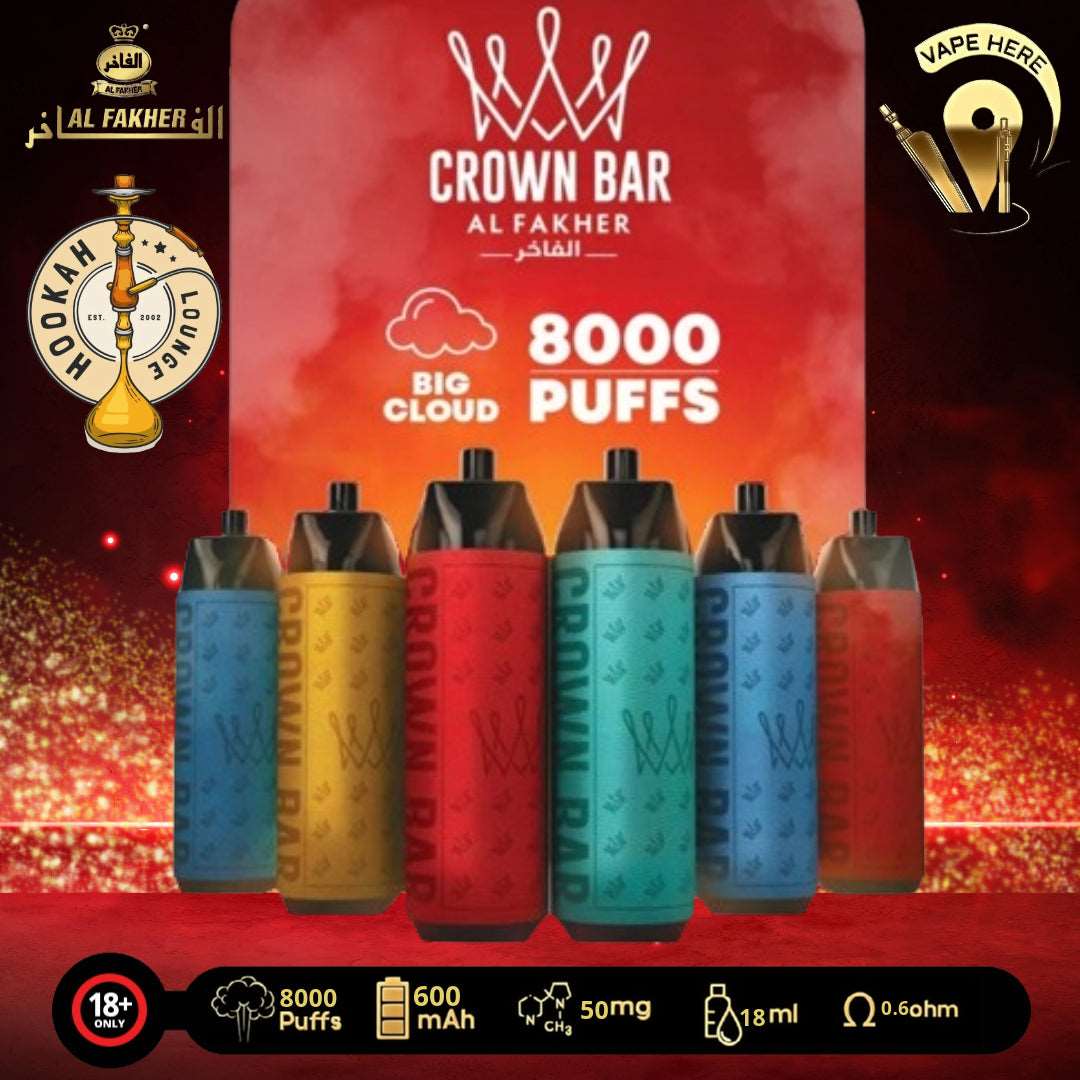 Al Fakher Shisha Crown Bar 8000 Puffs