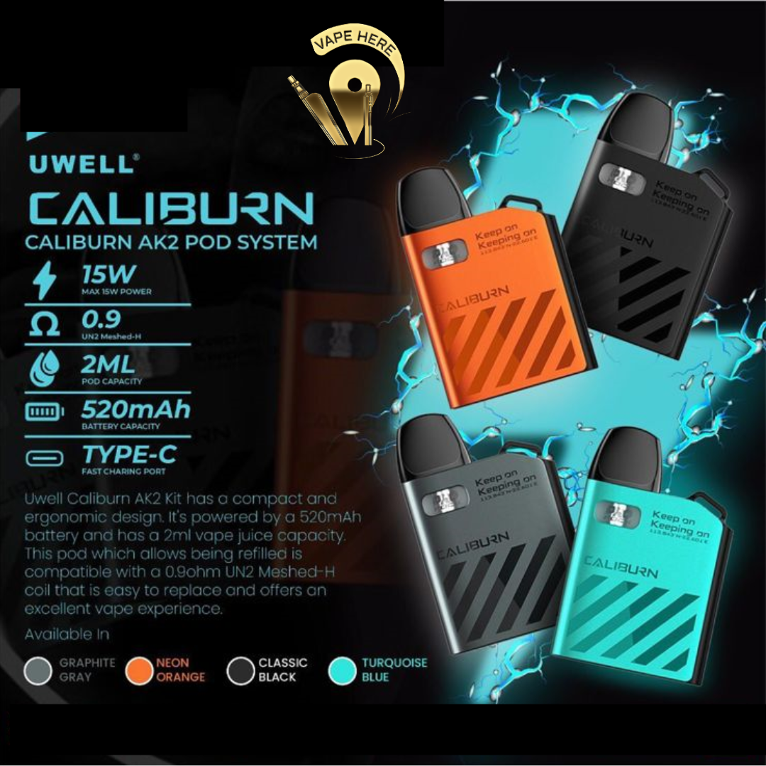 Uwell Caliburn AK2 Pod System Kit 520mAh UAE Abu Dhabi