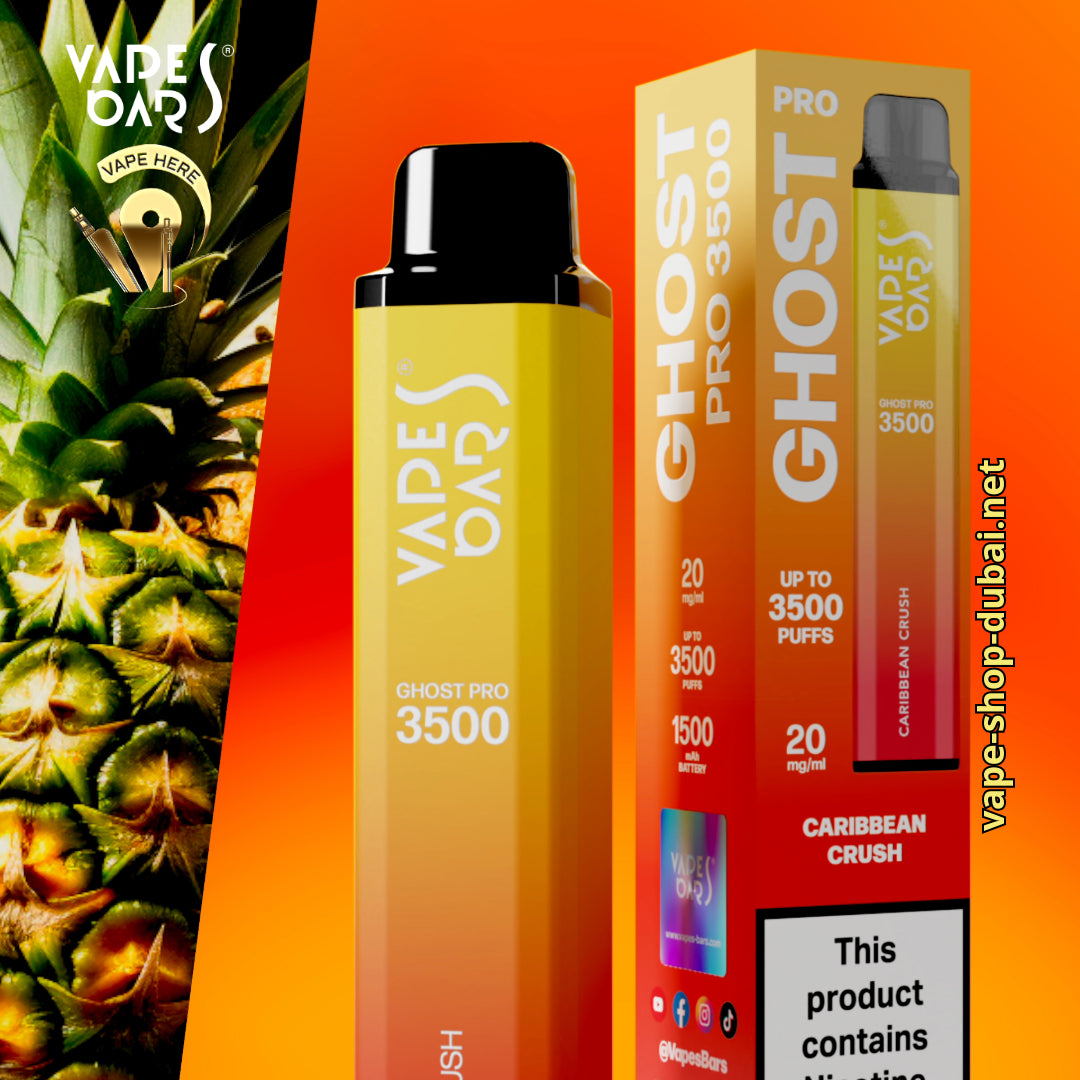 VAPES BAR - GHOST PRO 3500 PUFFS DISPOSABLE VAPE Caribbean Crush UAE Al Ain