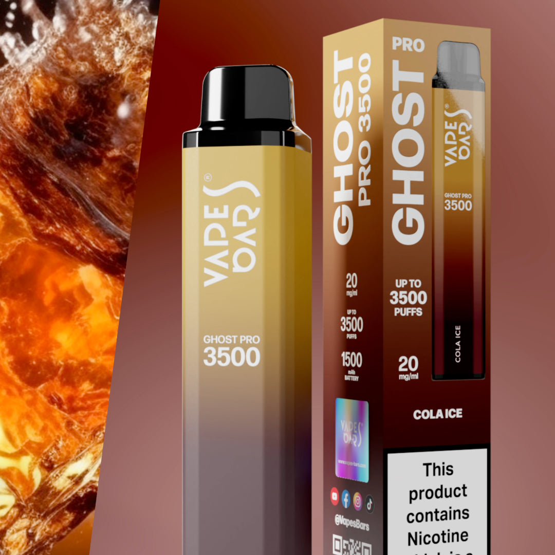 VAPES BAR - GHOST PRO 3500 PUFFS DISPOSABLE VAPE Cola Ice UAE Dubai